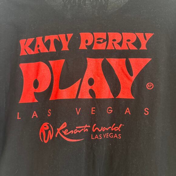 Katy Perry Unisex Black Graphic 100% Cotton Short Sleeve T Shirt Size L PLAY - Picture 5 of 7